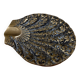 Vintage Seashell Design Brass Ashtray