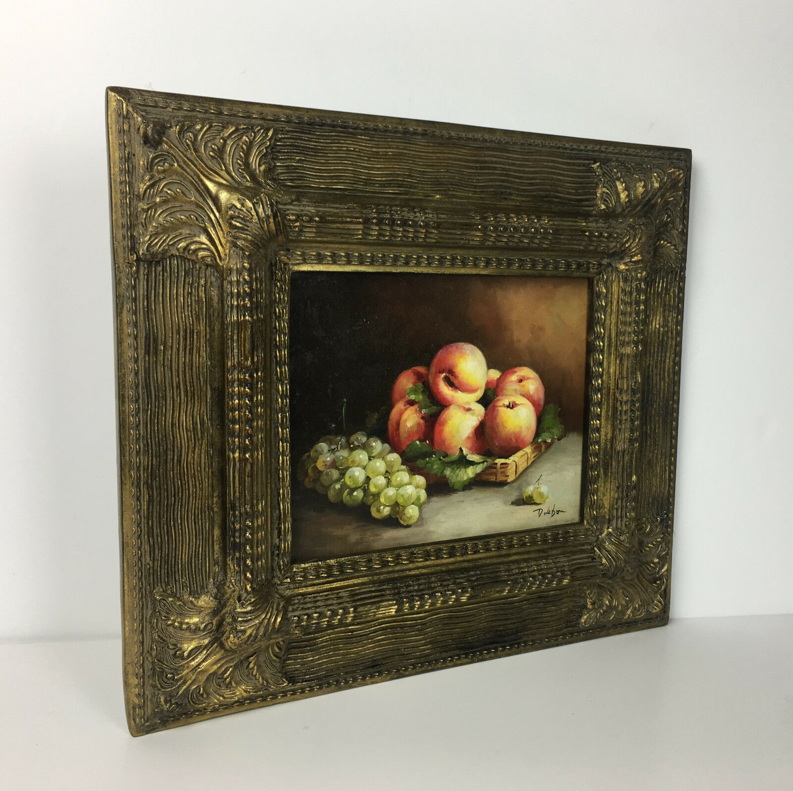 D.Lebon's oil-on-canvas still life with peaches