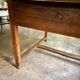 Round wooden farmhouse table