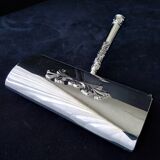 Silver metal roller crumb picker