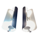 Pair of large scandinavian design steel wall lights 1970.
