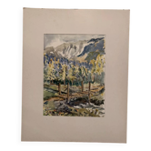 Jean Jacques GRUNENWALD (1911 - 1982) - Gouache - Mountain Landscape