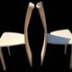 2 vintage leather chairs from Italy
