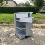Valise à roulettes Boby B-Line de Joe Colombo édition argent