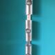 Long "SpaceAge" wall lamp in brushed aluminum. France 1970