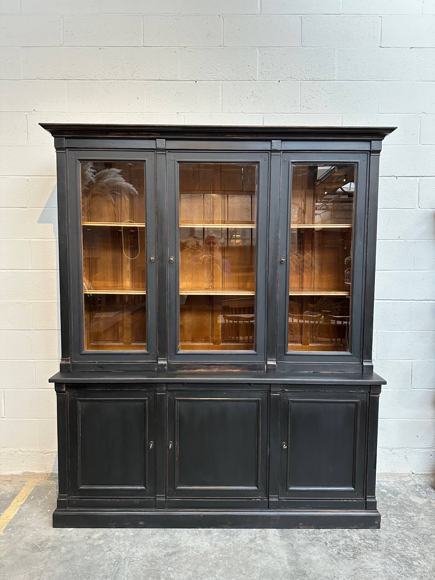 80s patinated bookcase