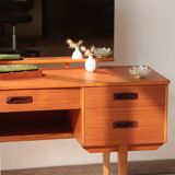 Coiffeuse vintage anglaise en teck – Limelight Furniture – Années 60