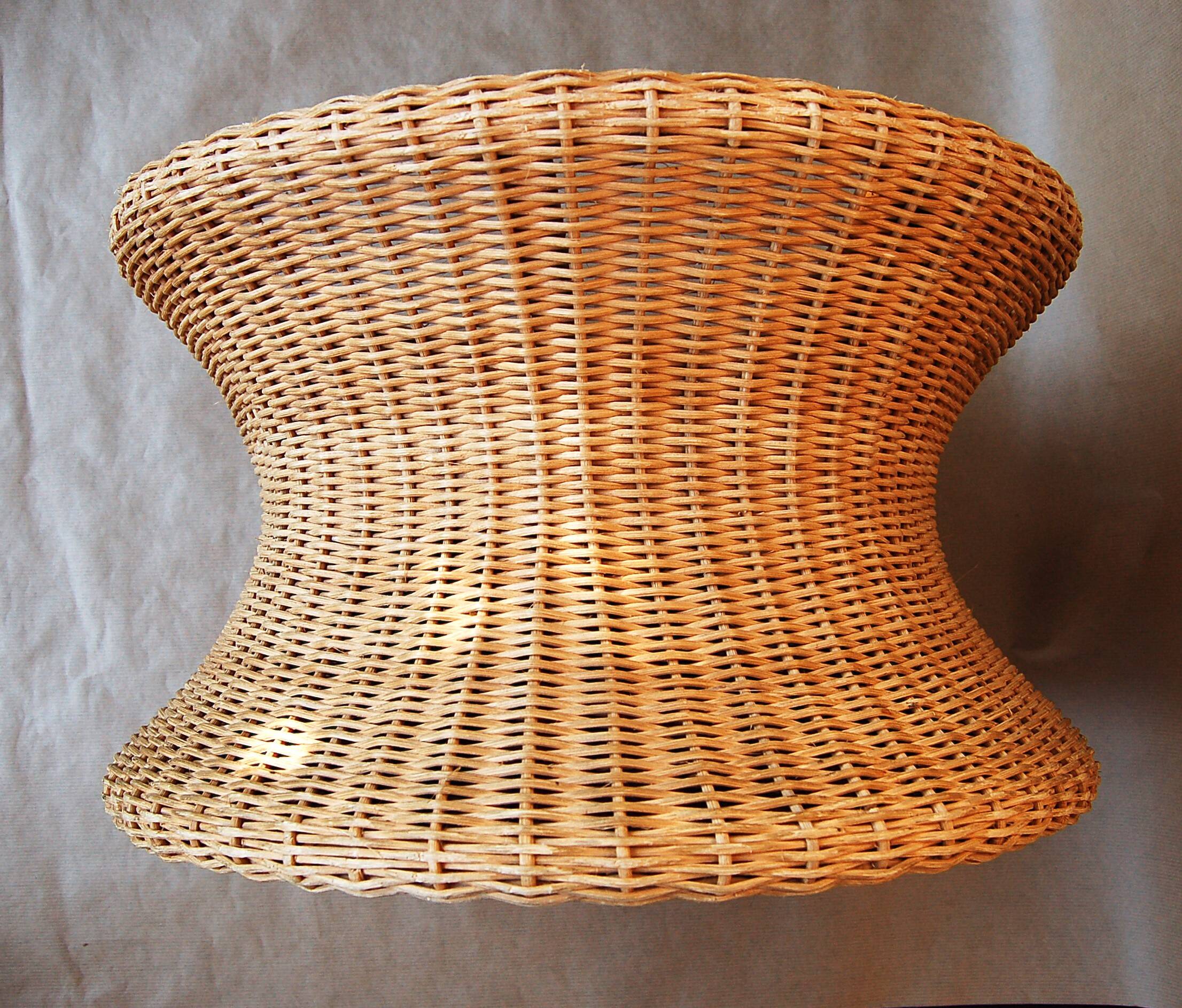 EERO AARNIO Asko rattan pouf or footstool