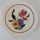 Assiette terre de fer Sarreguemines modèe Selestat
