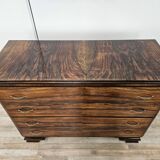 Commode Art Déco en acajou avec quatre tiroirs