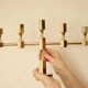 Swedish brass five arm candelabra by Gusum