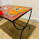 Coffee table / side table ceramic and wrought iron