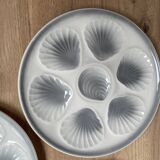Set of 6 oyster plates Moulin des loups Orchies
