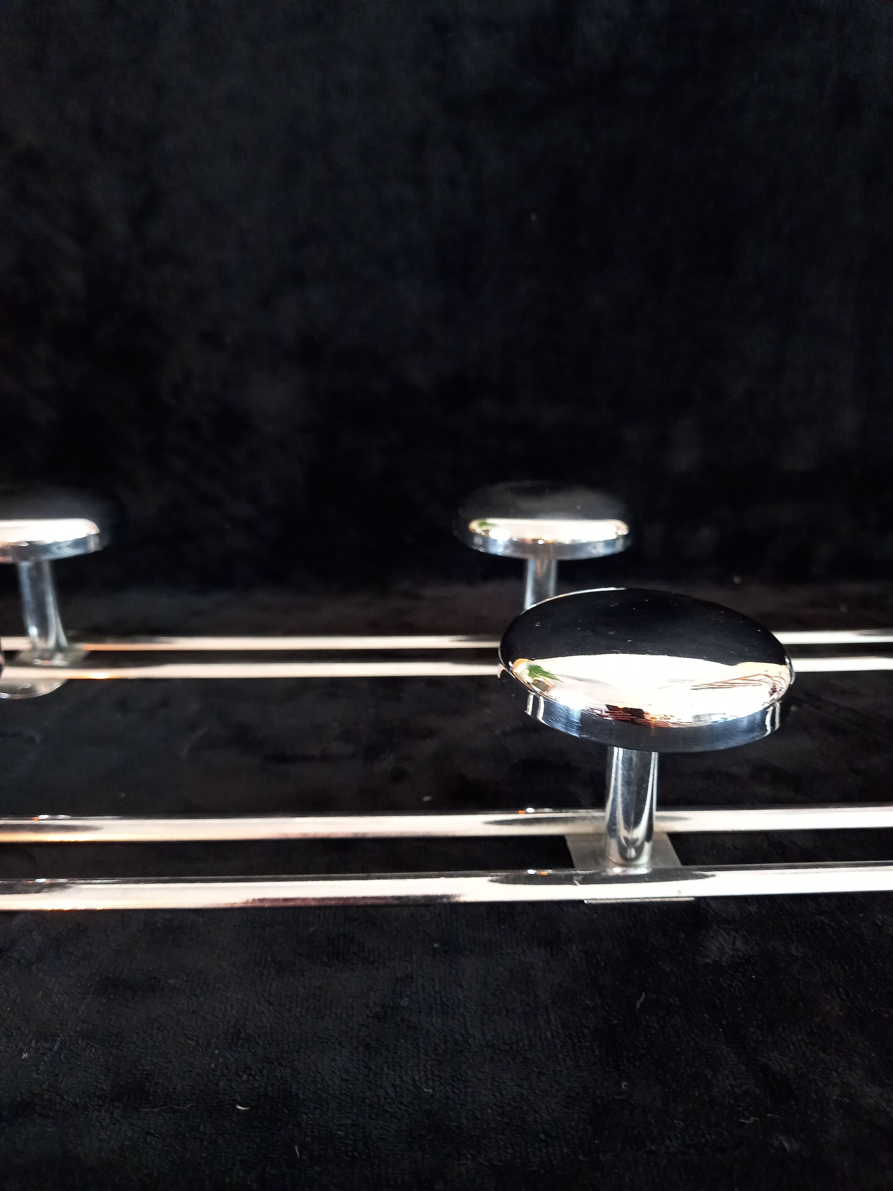 Pair of coat rack in chrome retro style