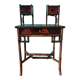 Old secretary in marquetry and bamboo