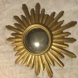 Mirror witch sun in gilded wood 57cm