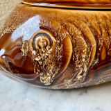 Fish service 8 plates and ceramic soup slurry Sarreguemines vintage 60