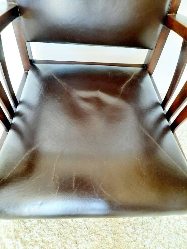 Fauteuil bois style colonial