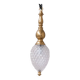 Mid-century brass and glass thin pendant light