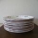 Kg luneville "réverbère" 8 dessert plates earthenware hand-painted flowers ø20.5cm