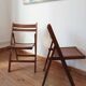 4 chaises bois vintage pliantes