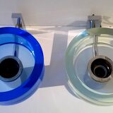 Pair of sconces glass of Murano by Flavio Poli for Seguso 1970 s