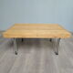 Table basse plateau bois pieds alu