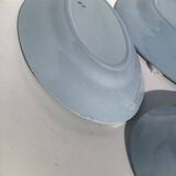 Plat ovale et deux ramequins assortis 50’s ciel