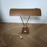 Lampe Jumo art déco, streamline, modèle bois et or