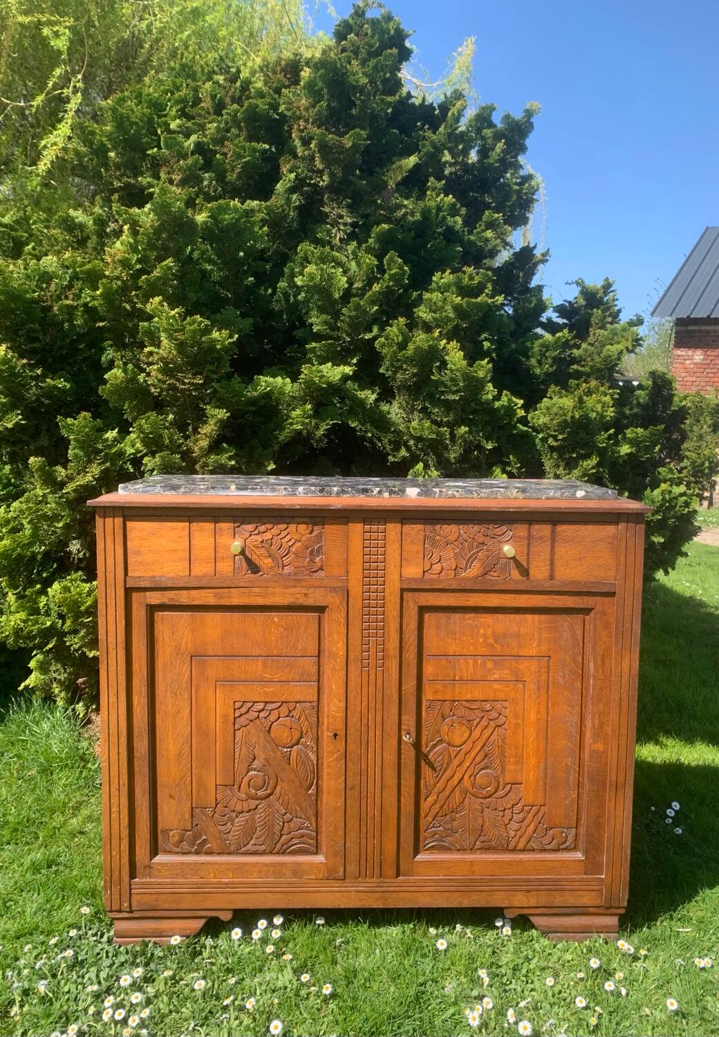 Art Deco oak sideboard