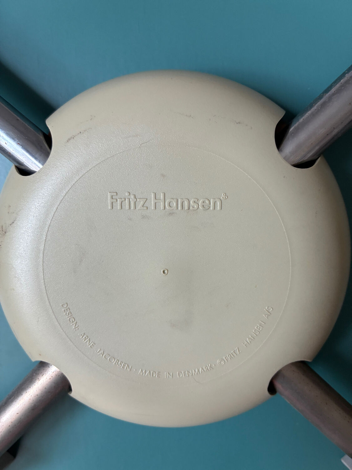 Blue Fritz Hansen chair