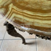 Lot 3 tables gigognes marbre et laiton