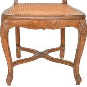 4 caned chairs from the Louis XV period stamped by Charles Delenoncourt.