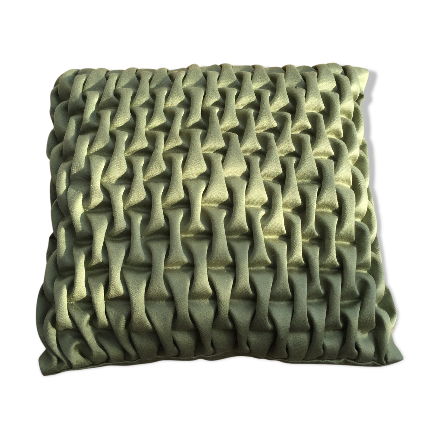 Coussin en velour vert vintage