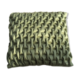Coussin en velour vert vintage