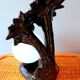 Ceramic and opaline palm tree lamp 1980