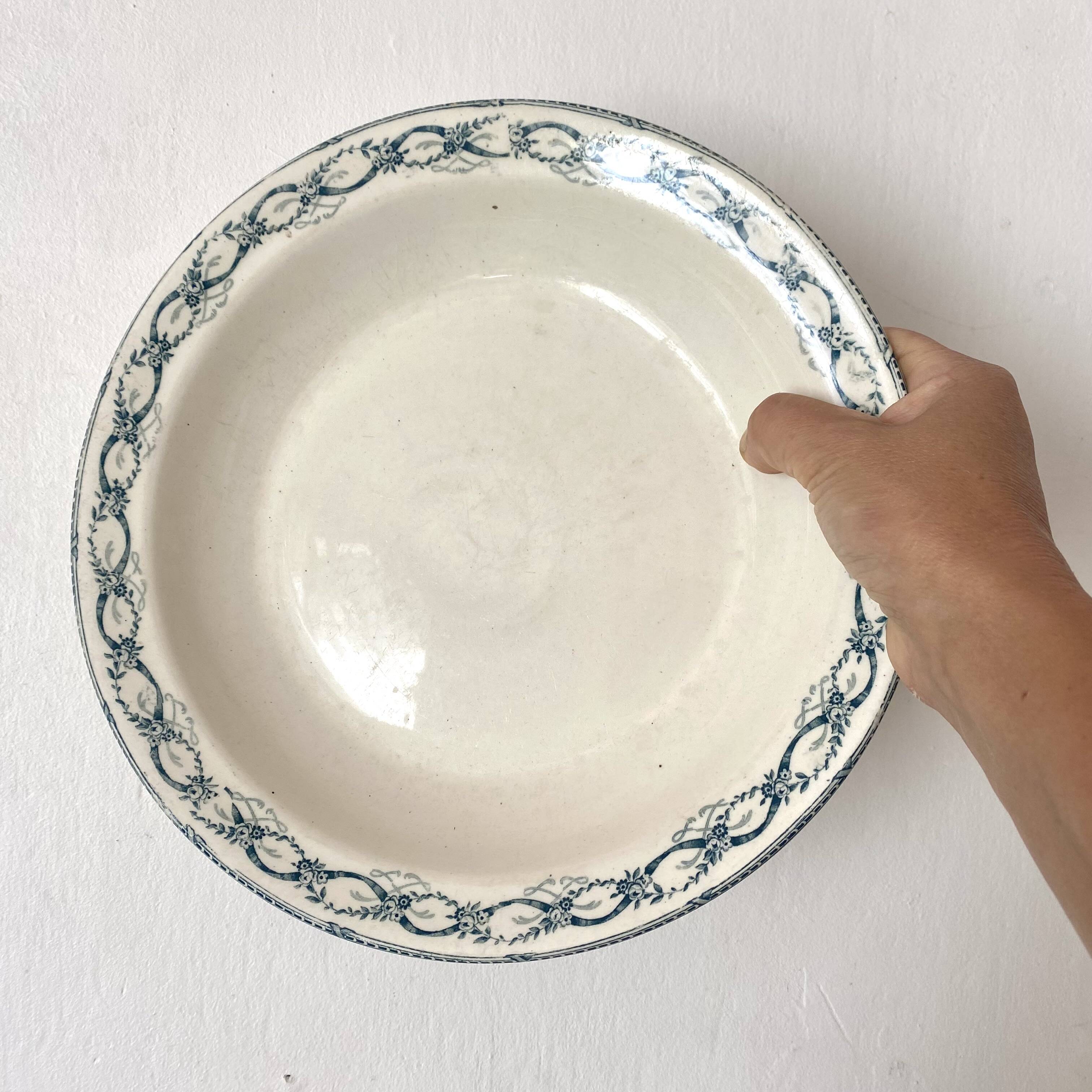 Set of ironstone dishes Salins France Régamier