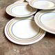 9 flat plates San Marciano Ceramiche in enamelled Italian earthenware