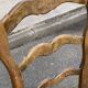 Solid oak carved chair with rush seating, Louis XV style, 19th century.