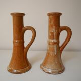 Set of 2 sandstone candle holders