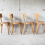 Set of 4 chairs Bistro Baumann 1950