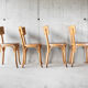 Suite de 4 chaises de bistrot Baumann 1950