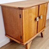 Low sideboard 2 doors art deco oak