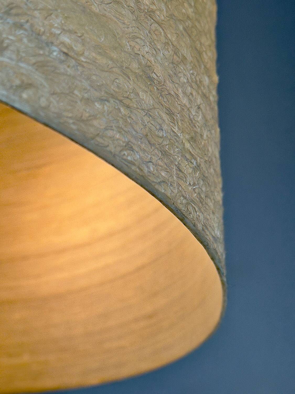 Suspension en teck et en fibre de verre par Erco, années 1960