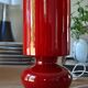 Lampe ikea vintage rouge en verre