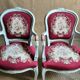 Paire de fauteuils tapissés cabriolets Louis XV