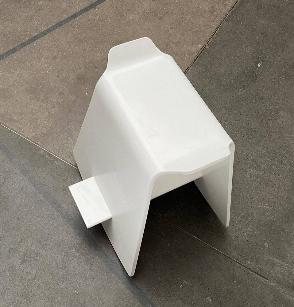 Minimalist Danish rocking stool by Michael C. Poulsen