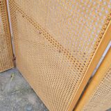 Vintage wicker claustra screen - 1950s