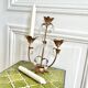 Flower and tassel applique candle holder