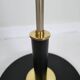 Art Deco Floor Lamp in Brass with Blackened Wood, 1940s